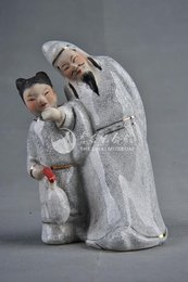 中华民国李白与书童瓷像