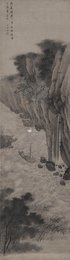 清代 几谷明俭 李白朝发白帝城 