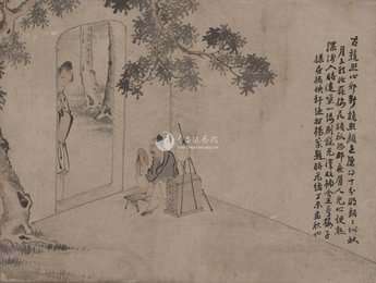 清代 王萼楼 花鸟 山水 人物册页(四十三开) 