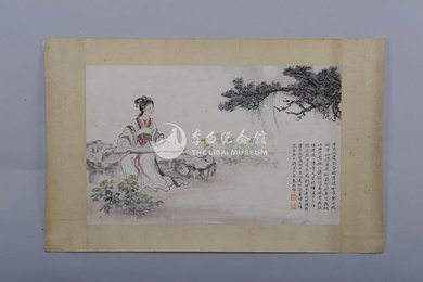 1982年朱梅村李白诗意画《长相思》镜片