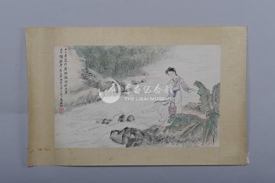 1981年朱梅村李白诗意画《长干行》镜片