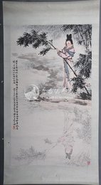 1978年汤义方李白诗意画《古风之四十九》镜片