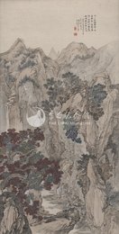 1964年冯志超陈林祥合画李白诗意画《秋浦歌十》条幅