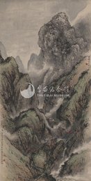 1963年秦仲文蜀栈连云图条幅