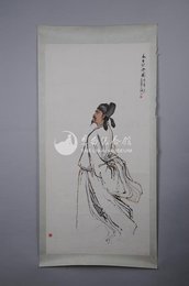 1965年李文信太白行吟图镜片