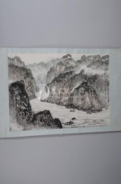 1978年黄纯尧李白诗意画《上三峡》卷轴