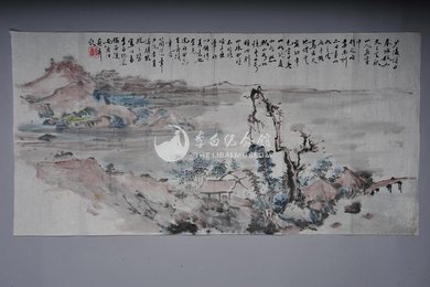 1980年安居泊杜甫诗意横幅