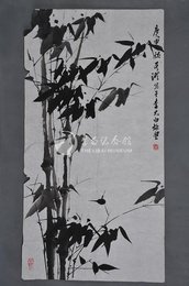 1980年廖其澄墨竹条幅