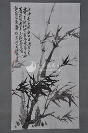 1988年梅晓初墨竹条幅