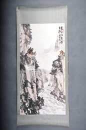 1985年周北溪李白诗意画图镜片