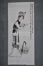 1985年龚学渊浣纱女条幅